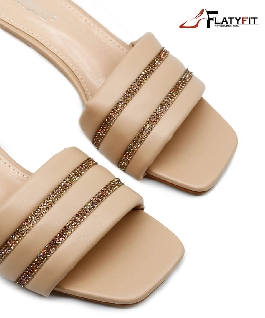 Flaty Fit[FF7]445 Beige Womens Sandal