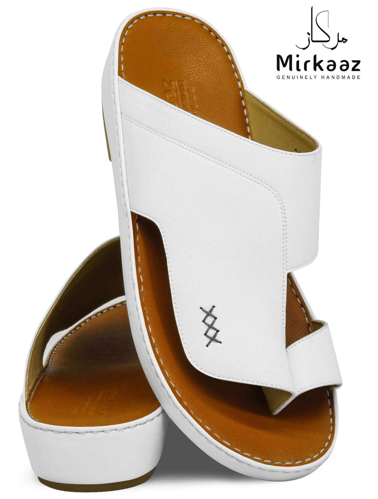 Mirkaaz[M221]3131 White Gents Arabic Sandal