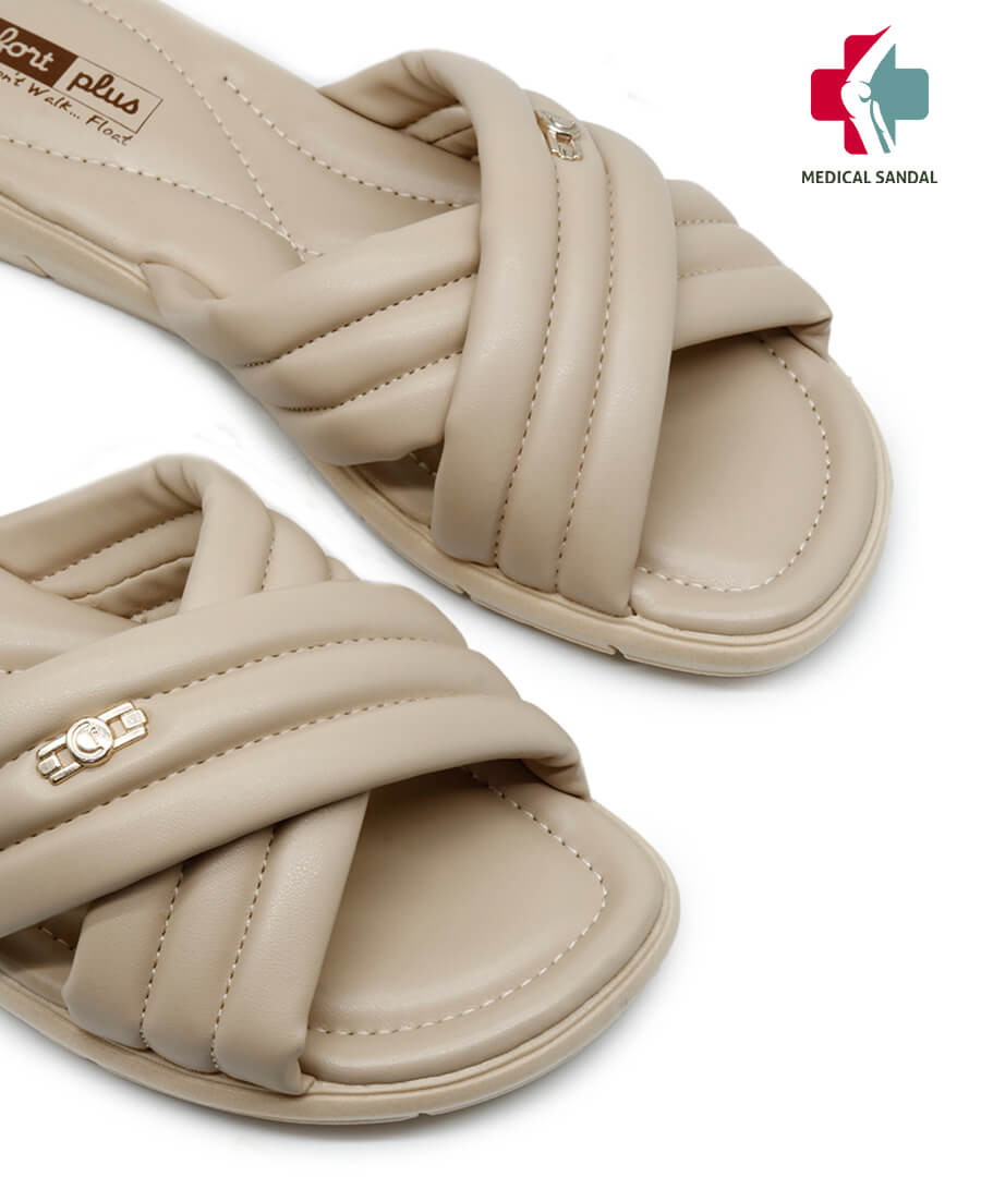 Comfort Plus[CP1]0303 Beige Womens Sandal	