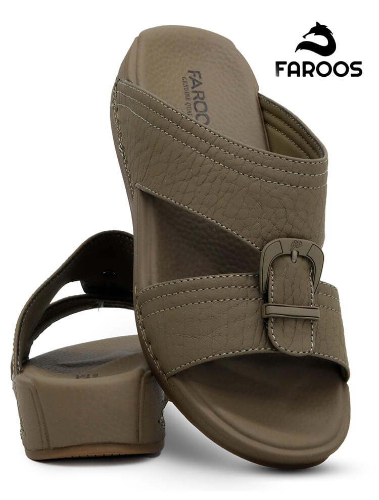 Faroos[FK4]B503 Olive Kids Arabic Sandal