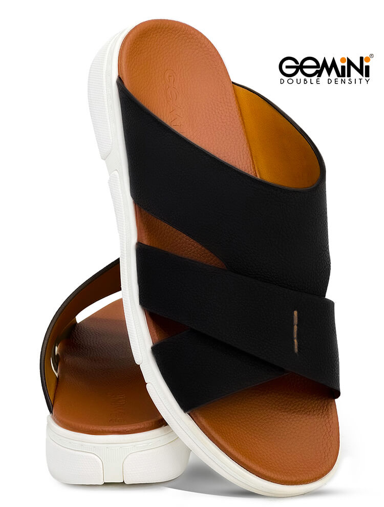 Gemini [G46]M076 Black Gents Arabic Sandal