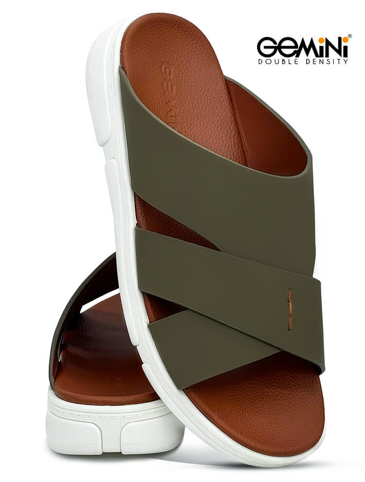 Gemini [G48]M076 Olive Gents Arabic Sandal