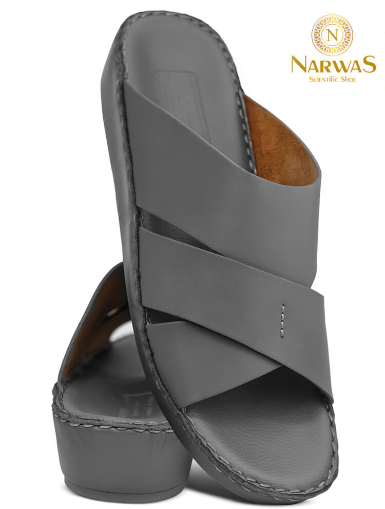 Narwas 453 [LP] [NG122] Gray Gents Arabic Sandal