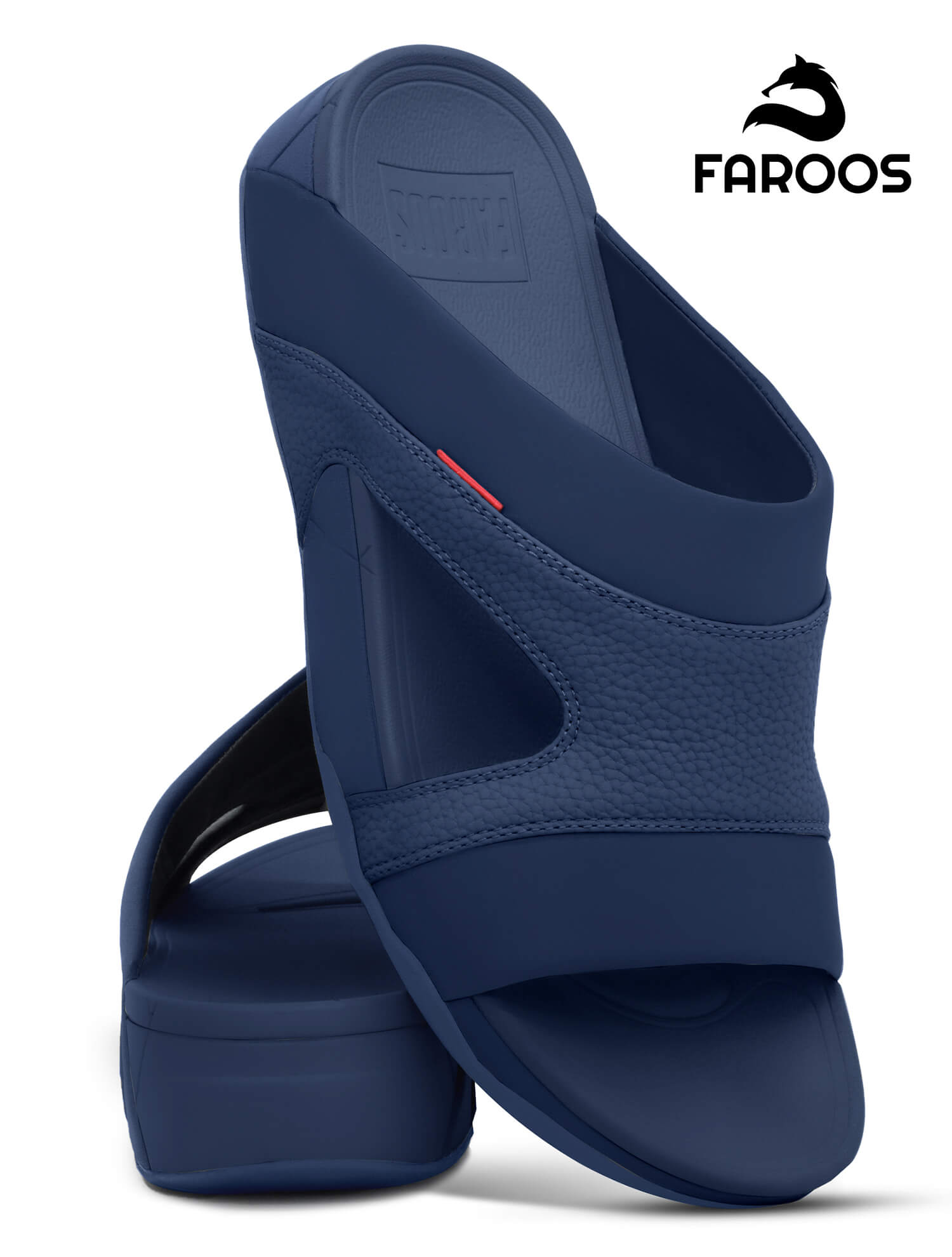 Faroos[F438]M138 Navy Gents Arabic Sandal