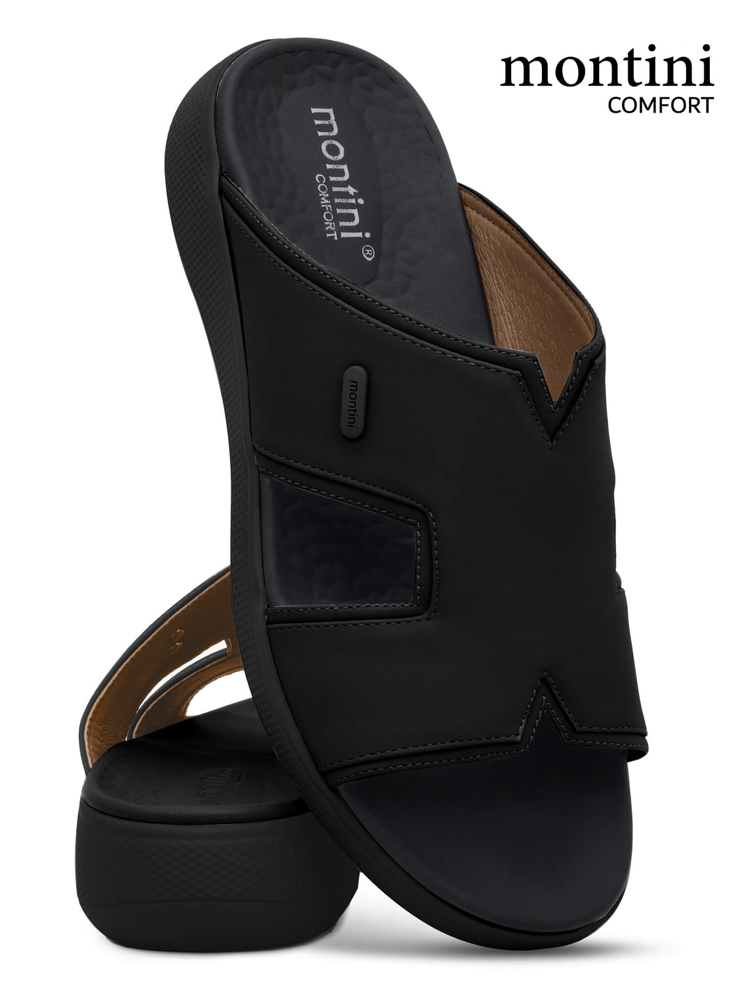 Montini M015(C77) Black Gents Arabic Sandal