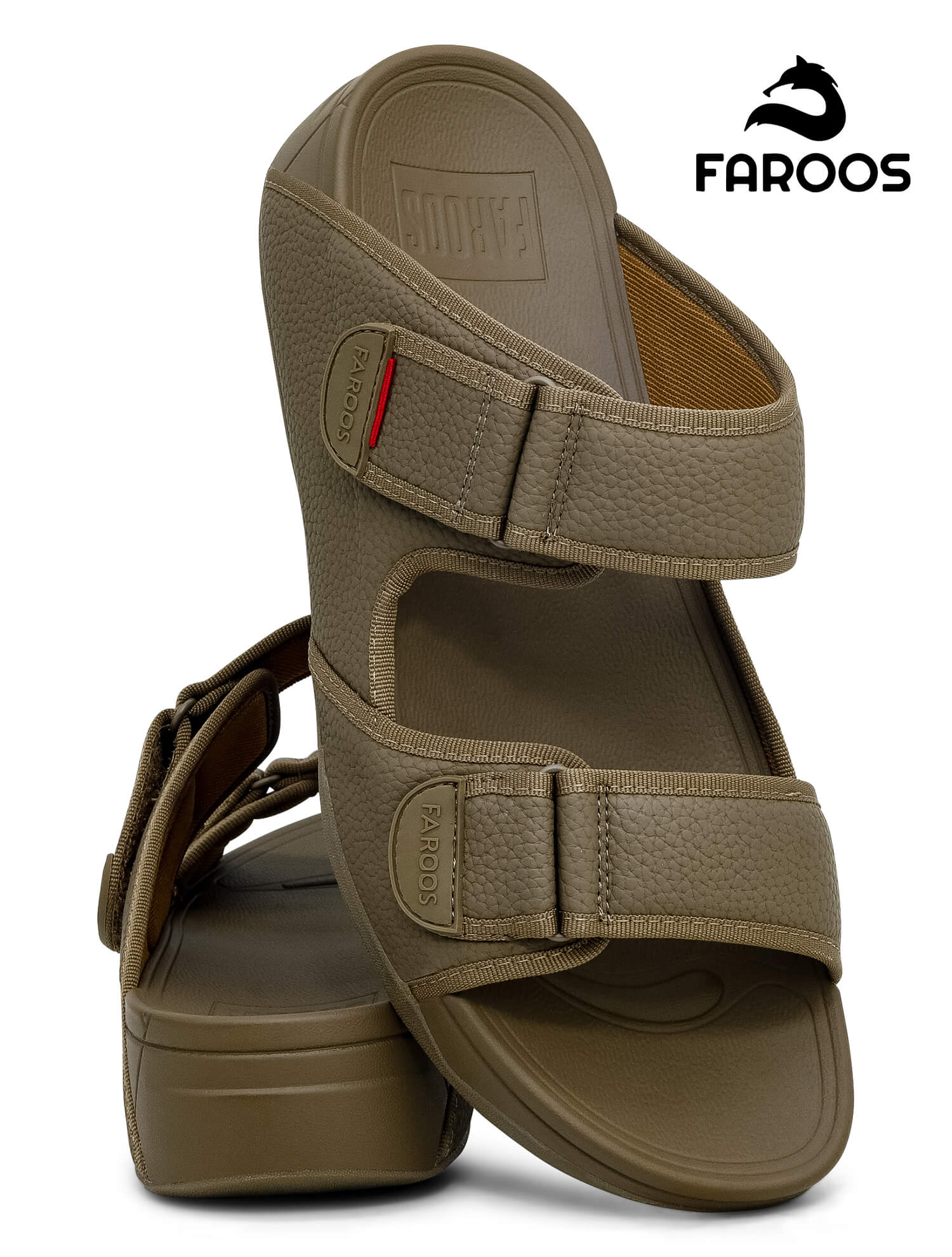 Faroos[F460]M129 Truffle Gents Arabic Sandal