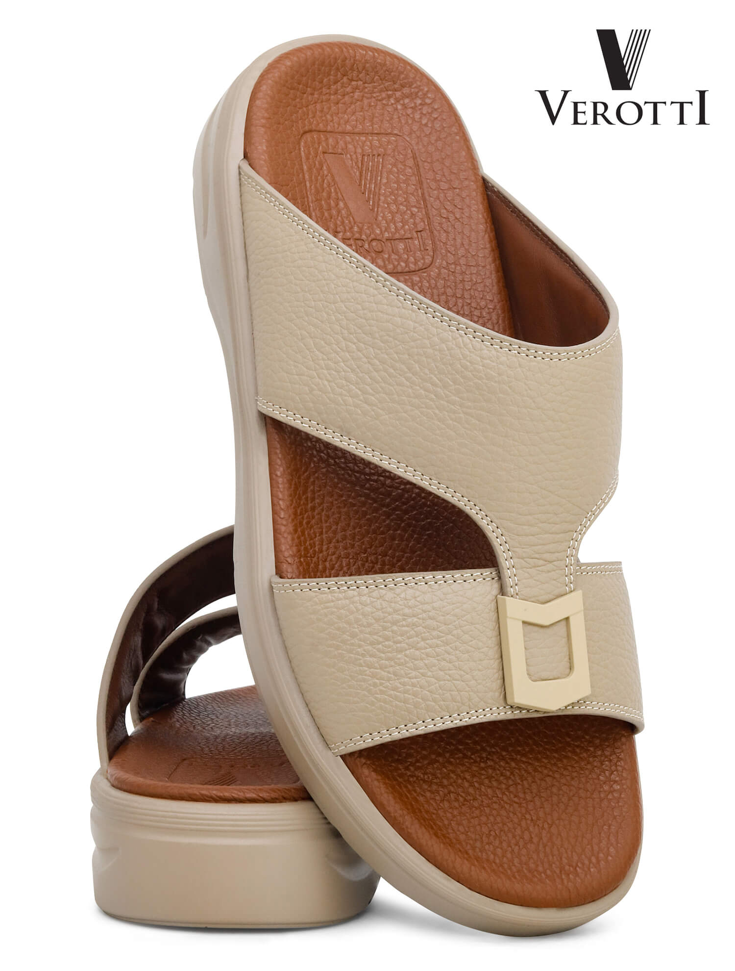 Verotti[X447]VTGE-02 Beige Gents Arabic Sandal