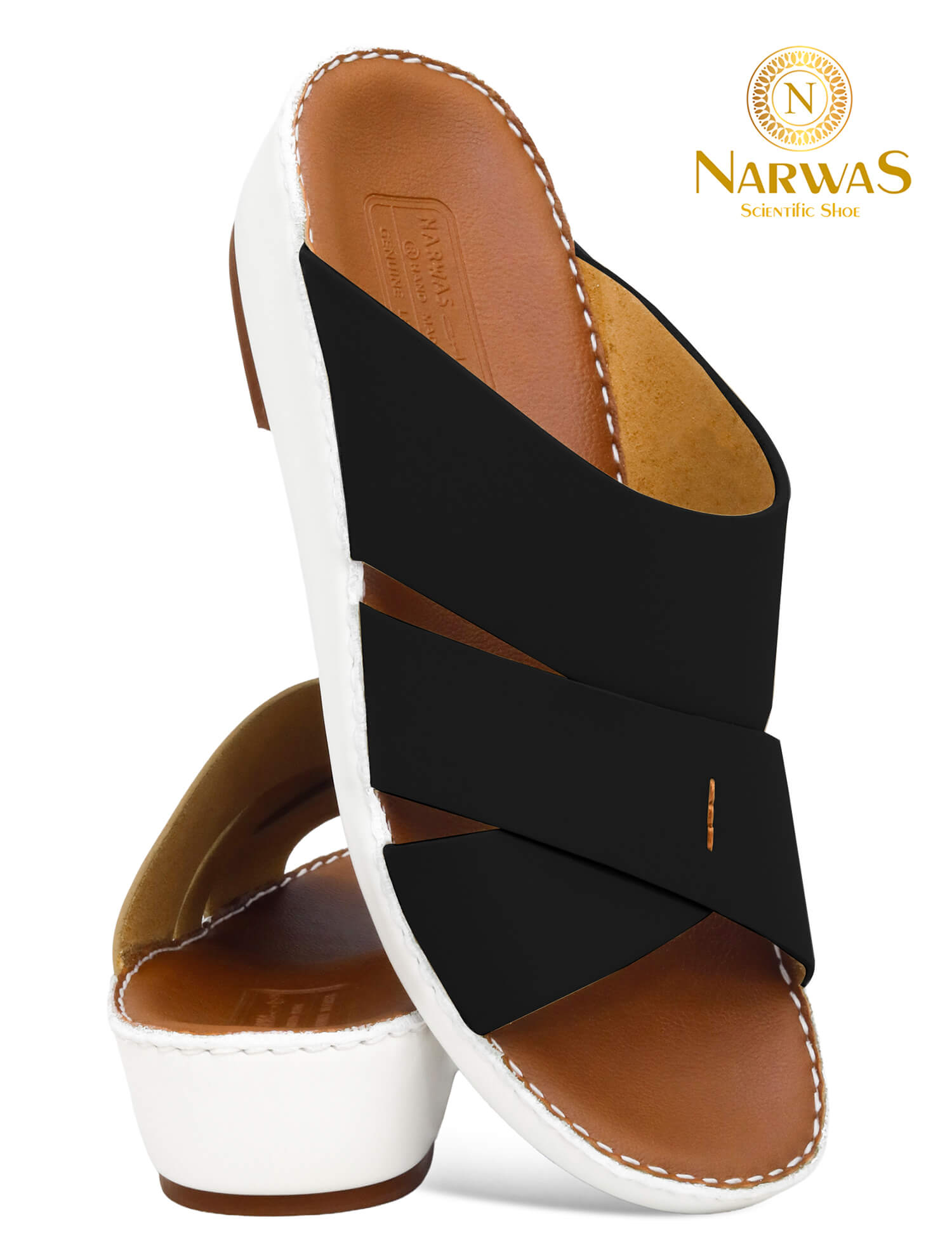 Narwas 453 [LP]  [NG140]  Black Arabic Gents Sandal
