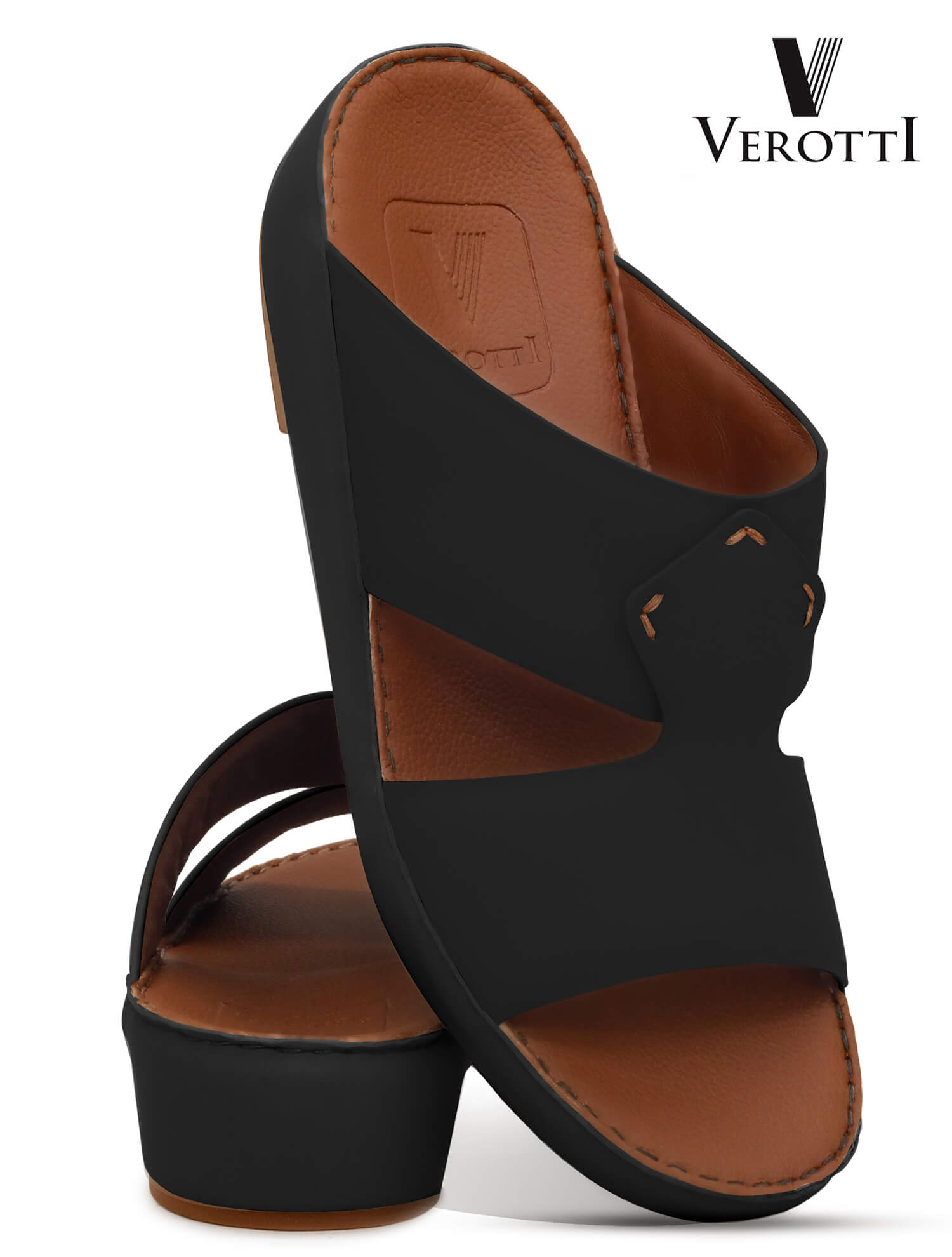 Verotti[X472]VTS-103  black Tan Gents Arabic Sandal