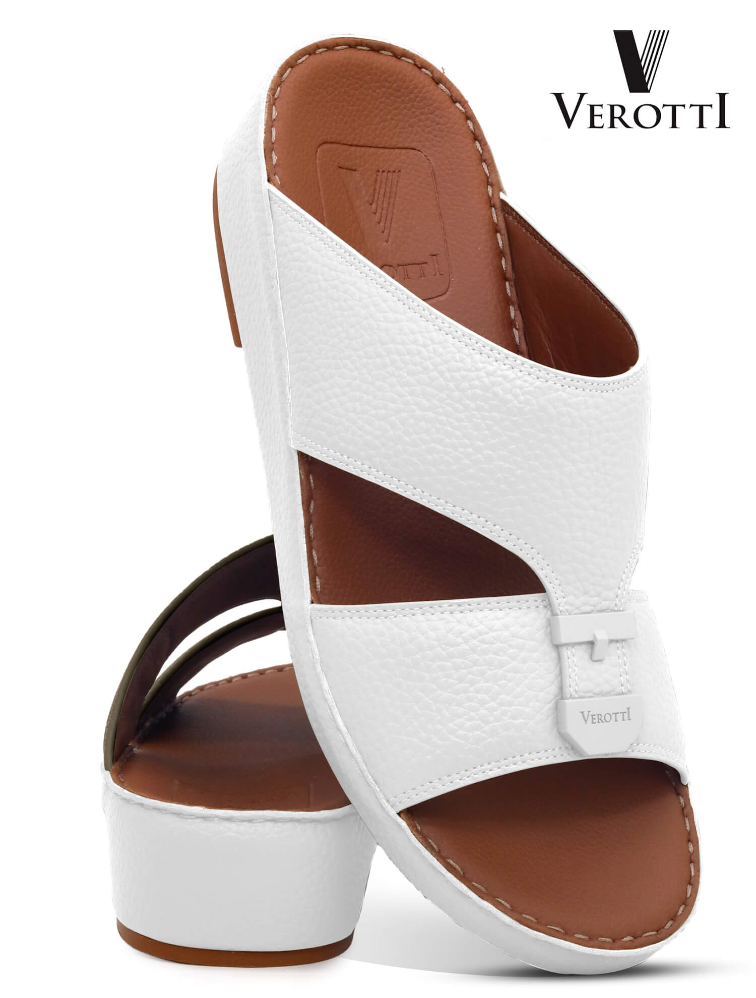 Verotti[X476]VTS-91  White Gents Arabic Sandal