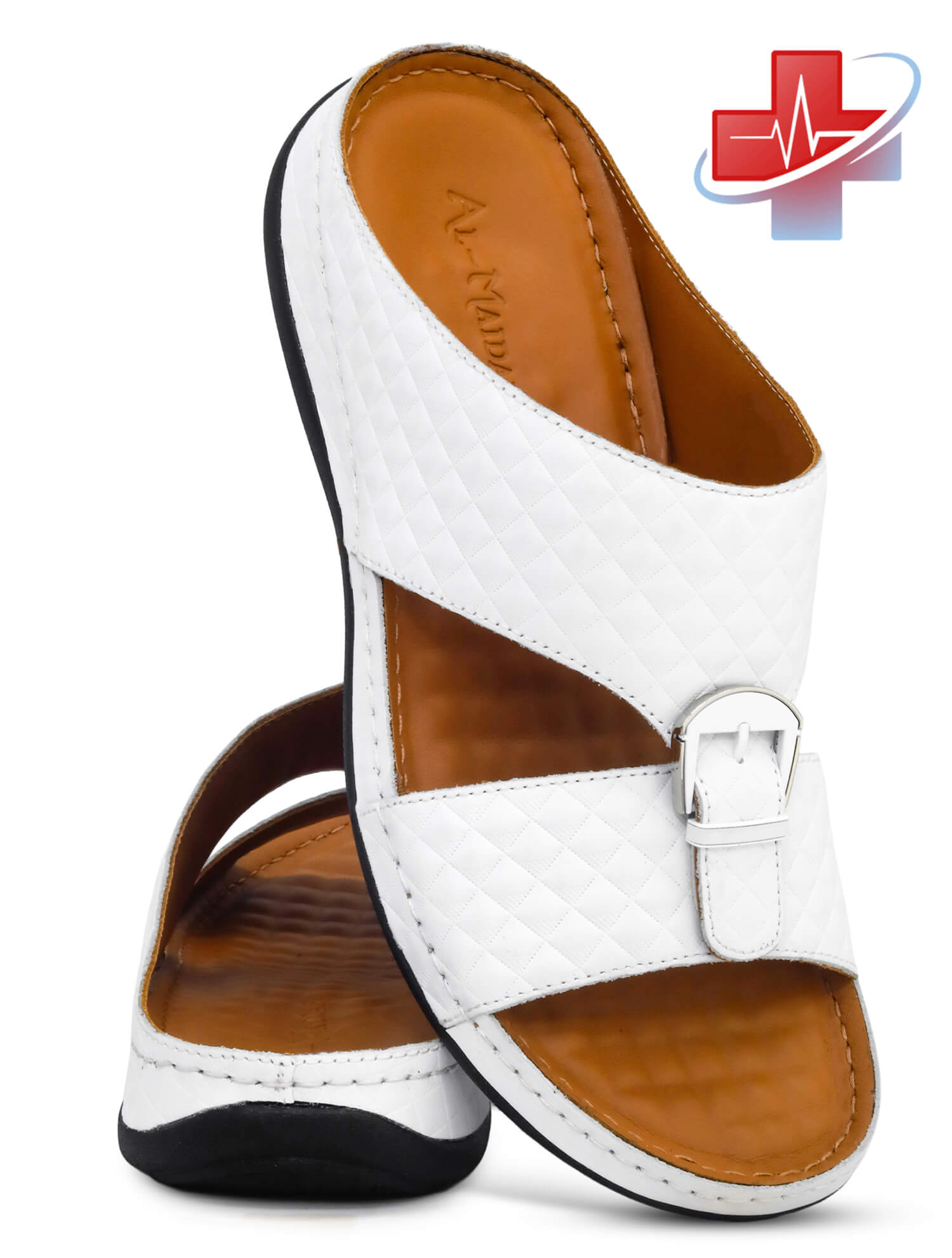 Al Maidan[B234]K967 MEDICAL White Gents Arabic Sandal