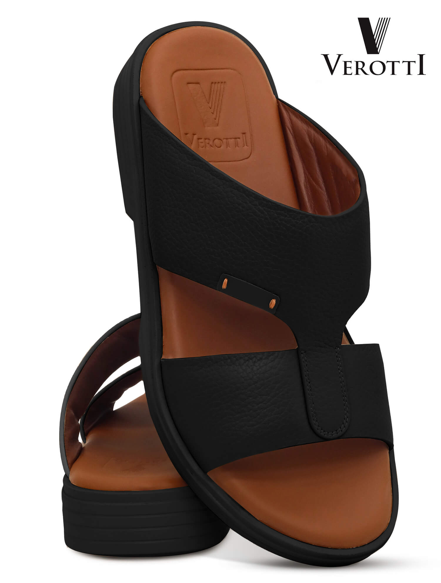 Verotti[X481]FB-512 Black Gents Arabic Sandal
