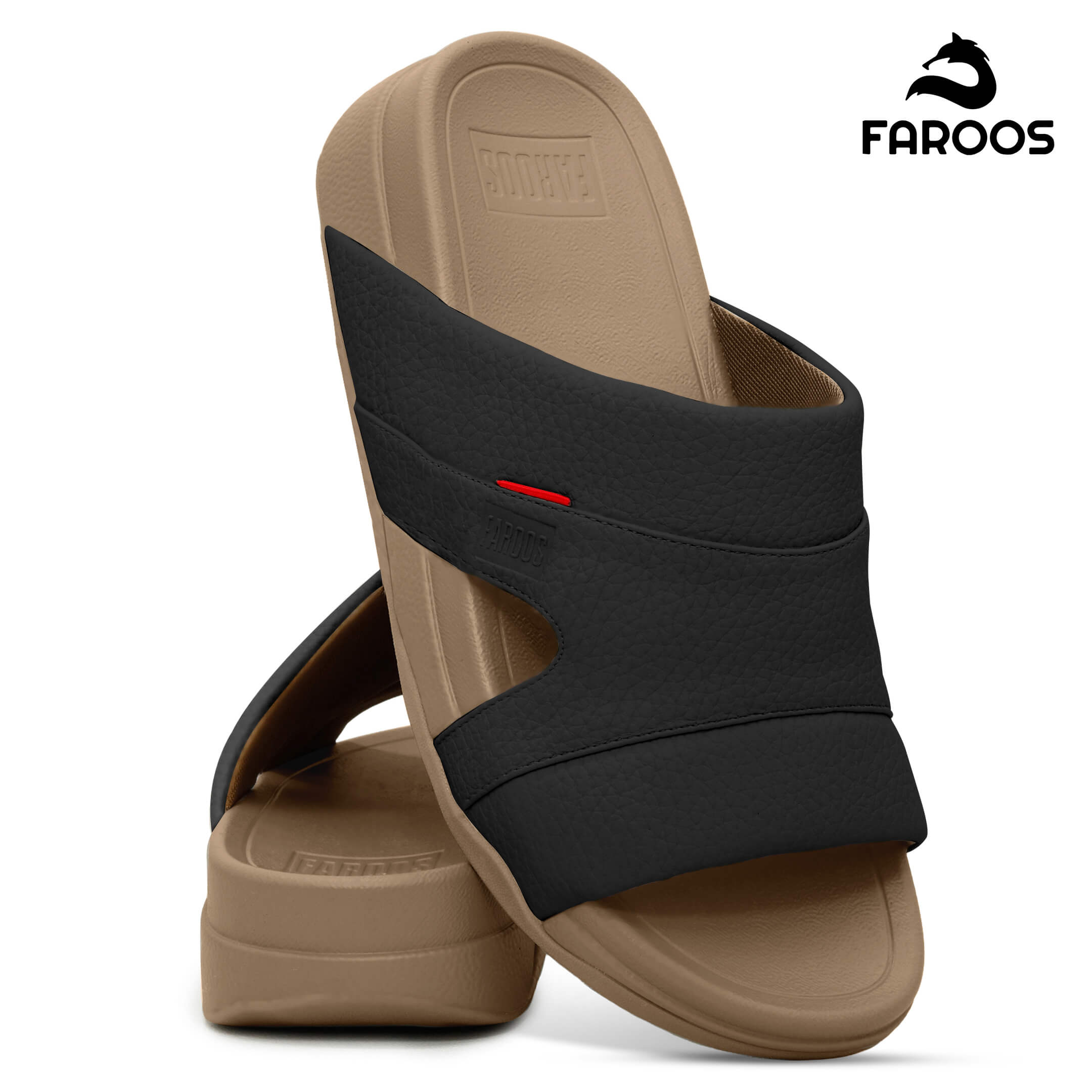 Faroos[F521]M002-Black-Tan-Gents-Arabic-Sandal-40