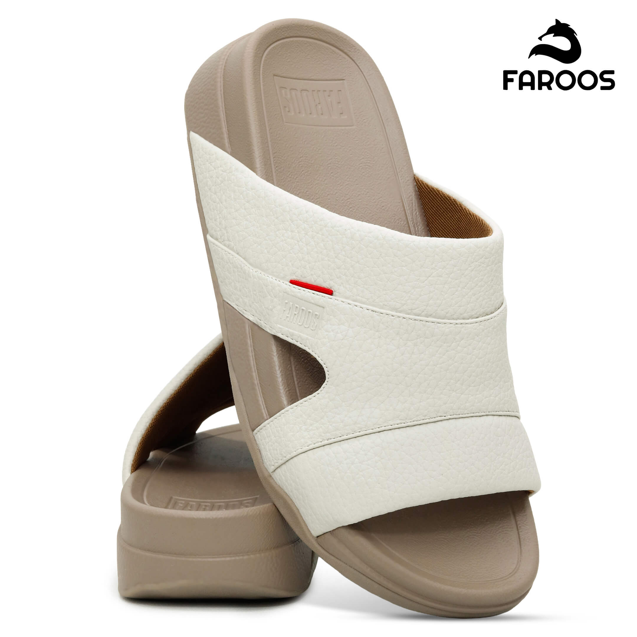 Faroos[F524]M002-Khaki-Gents-Arabic-Sandal-40