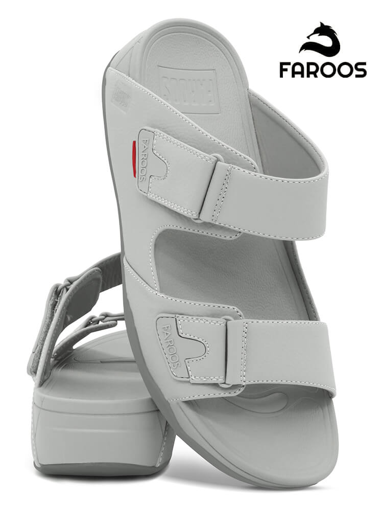 Faroos[F554]M161-L.Gray-Gents-Arabic-Sandal-40