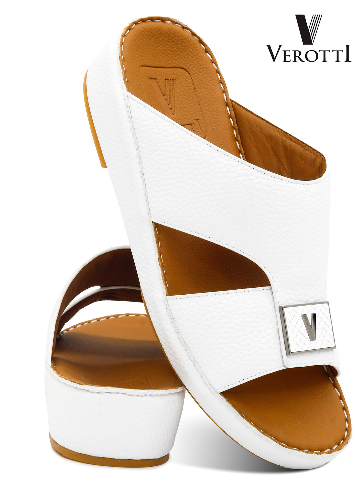 Verotti[X506]VTS-89-White-Tan-Gents-Arabic-Sandal-40
