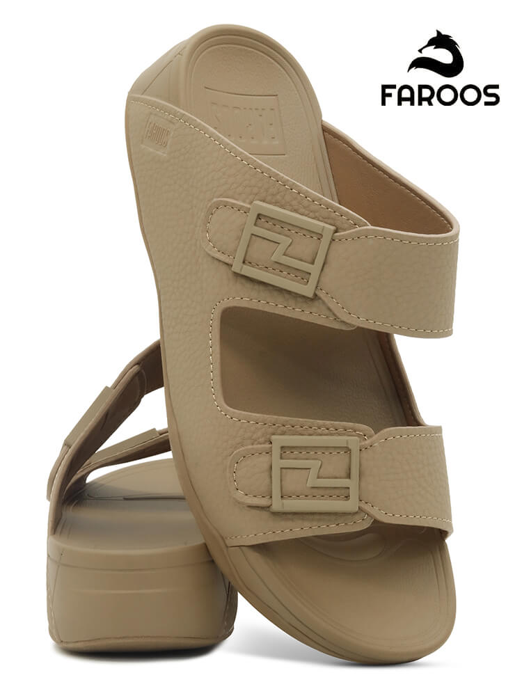 Faroos[F558]M158-Stone-Gents-Arabic-Sandal-40