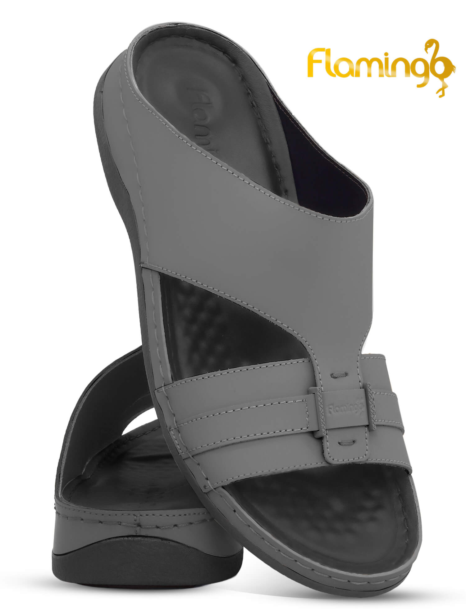 Flamingo-Premium[FG149]147-Gray-Gents-Arabic-Sandal-40