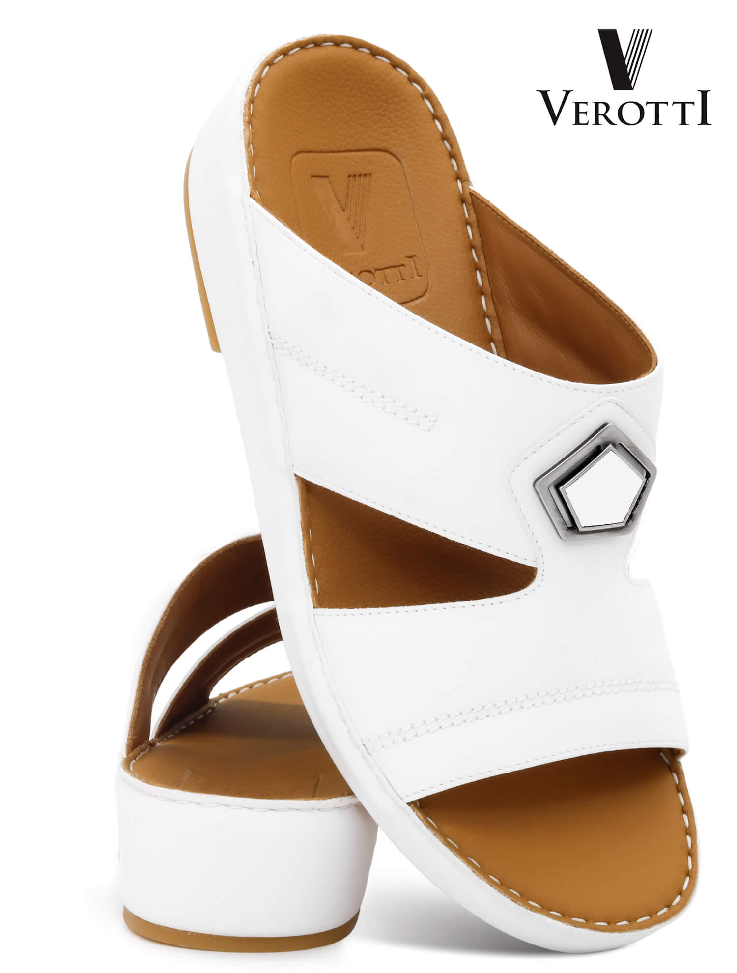 Verotti[X513]V-132-White-Gents-Arabic-Sandal-40