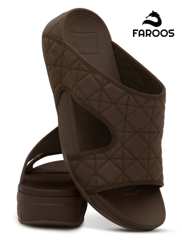 Faroos[F563]M164 Brown Gents Arabic Sandal