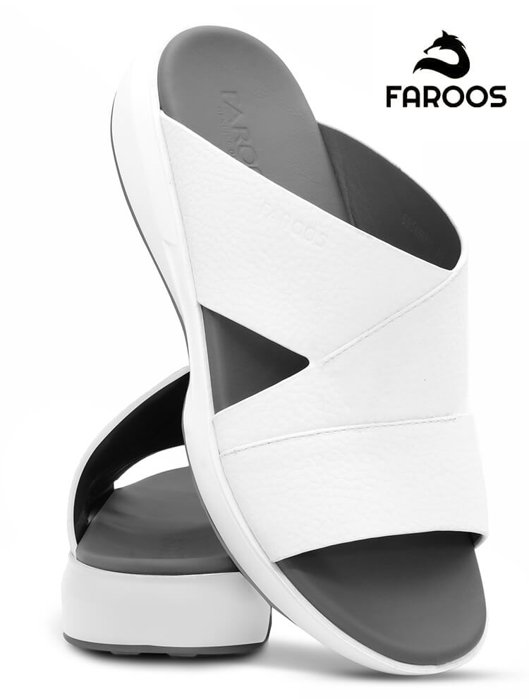 Faroos[F568]M011-White-Gents-Arabic-Sandal-40