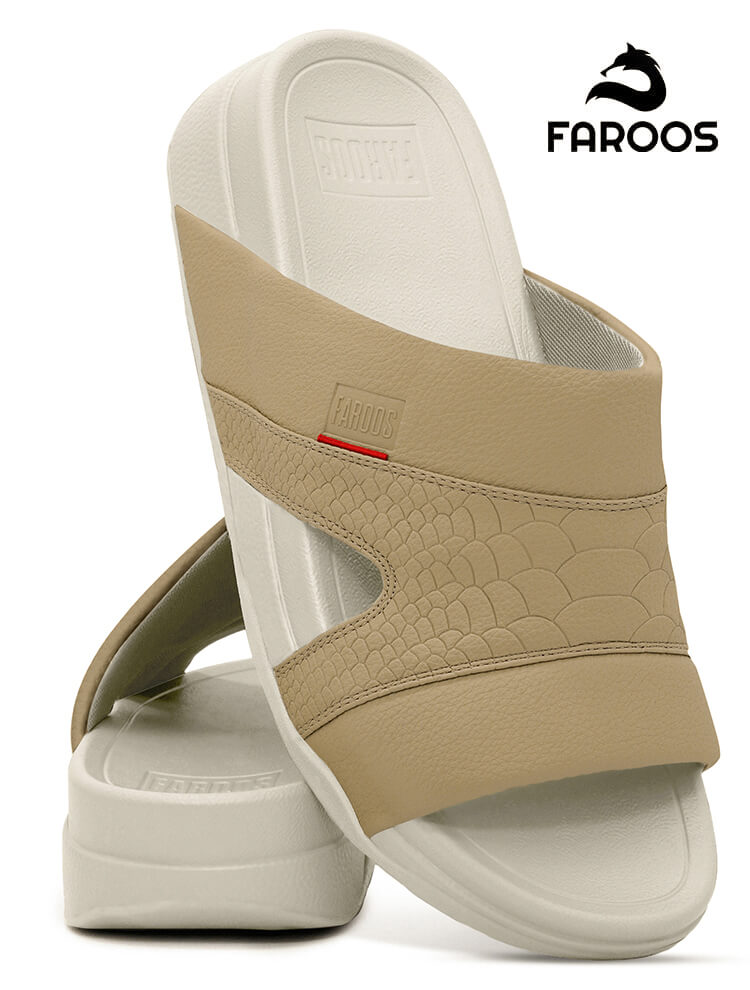 Faroos[F579]M004-Beige-Gents-Arabic-Sandal-39