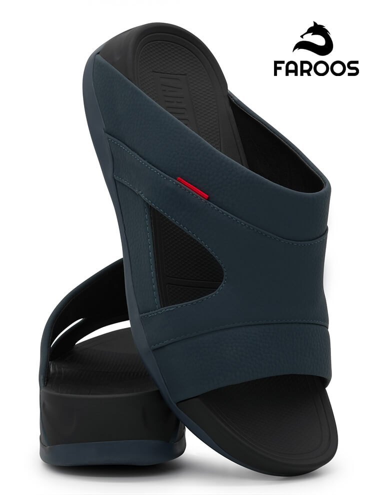 Faroos[F592]M113A Navy Gents Arabic Sandal