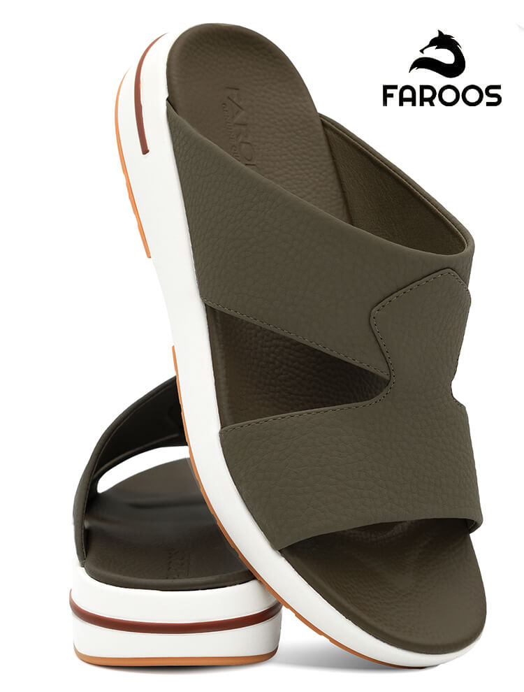 Faroos[F567]M226 Truffle Gents Arabic Sandal