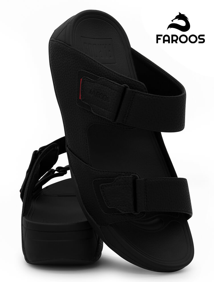 Faroos[F600]M170 Black Gents Arabic Sandal