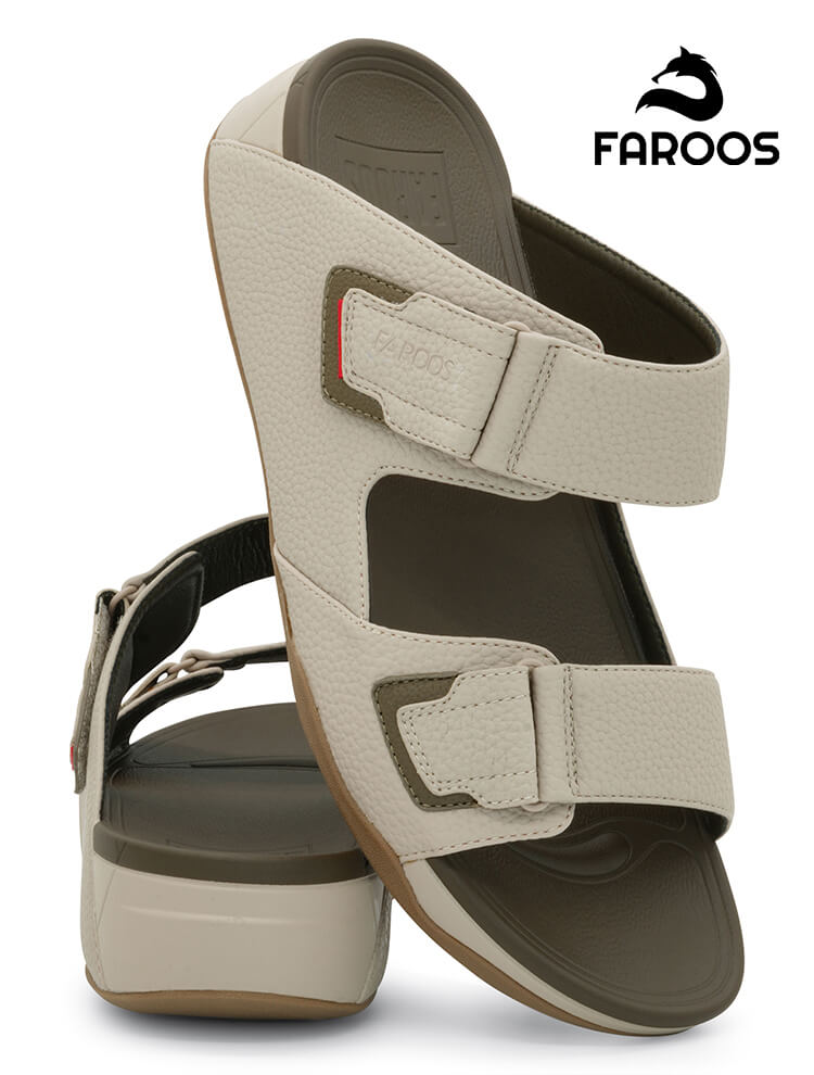 Faroos[F603]M170 Stone Gents Arabic Sandal