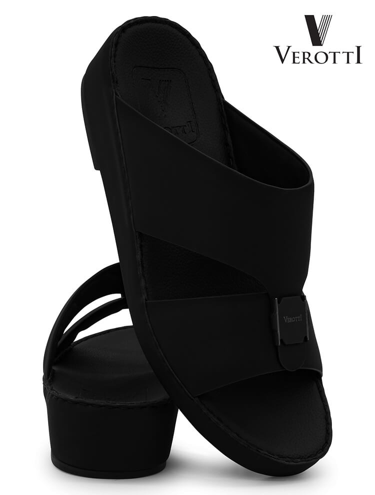 Verotti[X555]VTS-101 Full Black Gents Arabic Sandal
