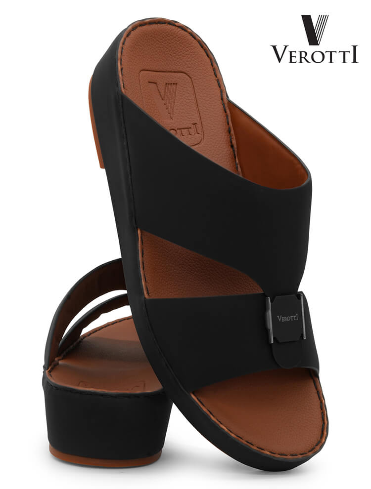 Verotti[X556]VTS-101 Black Tan Gents Arabic Sandal