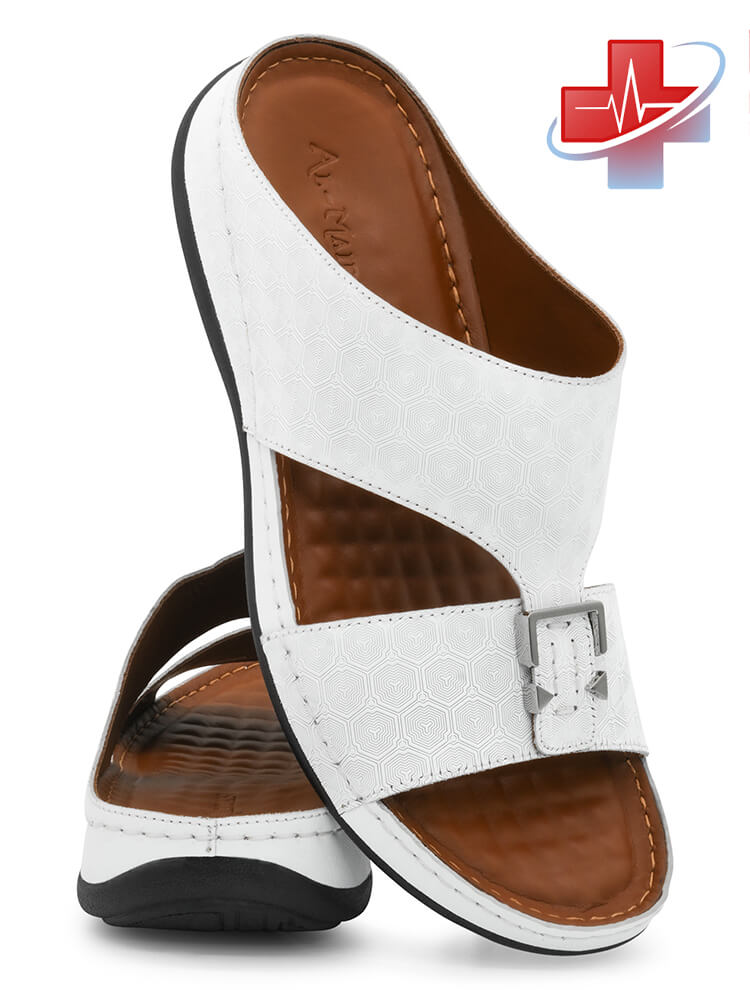 Al Maidan[B241]K977 MEDICAL White Gents Arabic Sandal