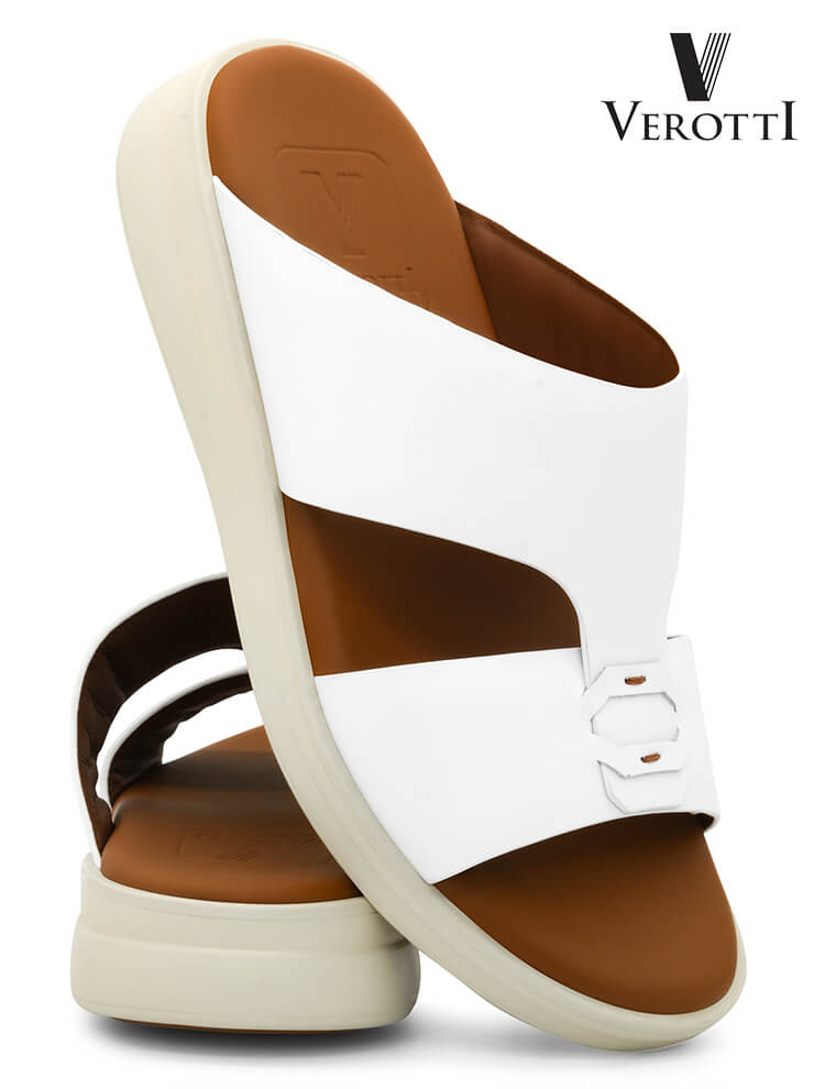 Verotti[X567]VTTW-7 White Gents Arabic Sandal