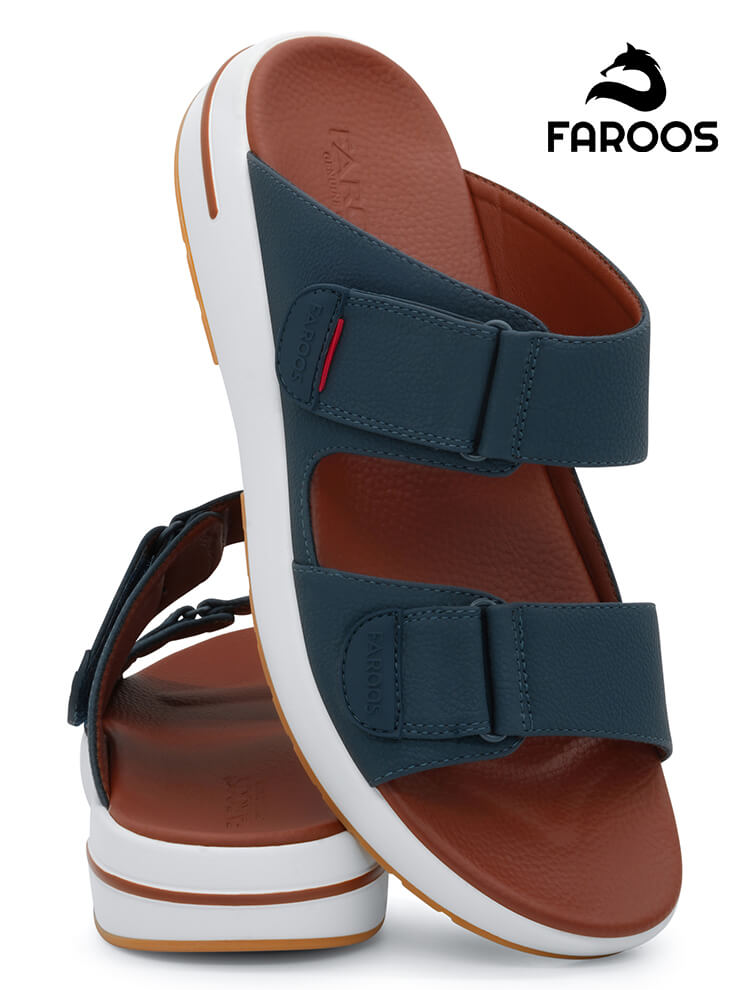 Faroos[F631]M229 Navy Gents Arabic Sandal