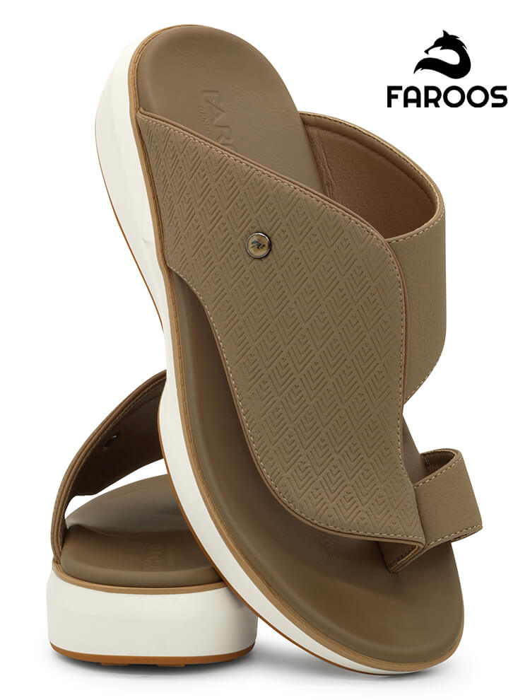 Faroos[F651]M014-Stone-Gents-Arabic-Sandal-40
