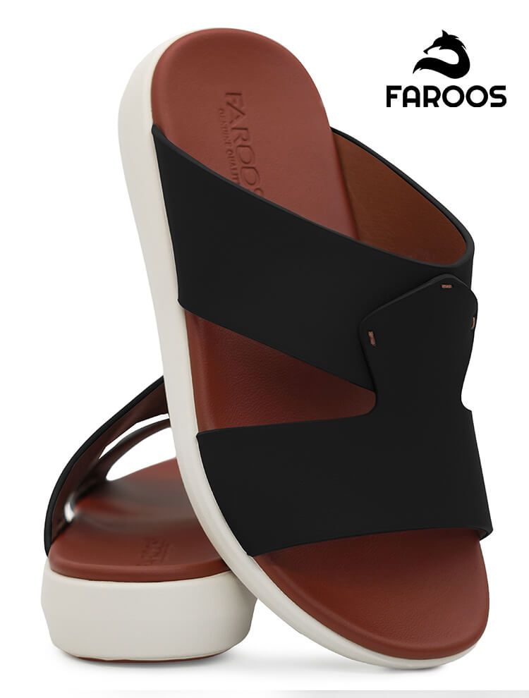 Faroos[FK71]C044 Black Kids Arabic Sandal