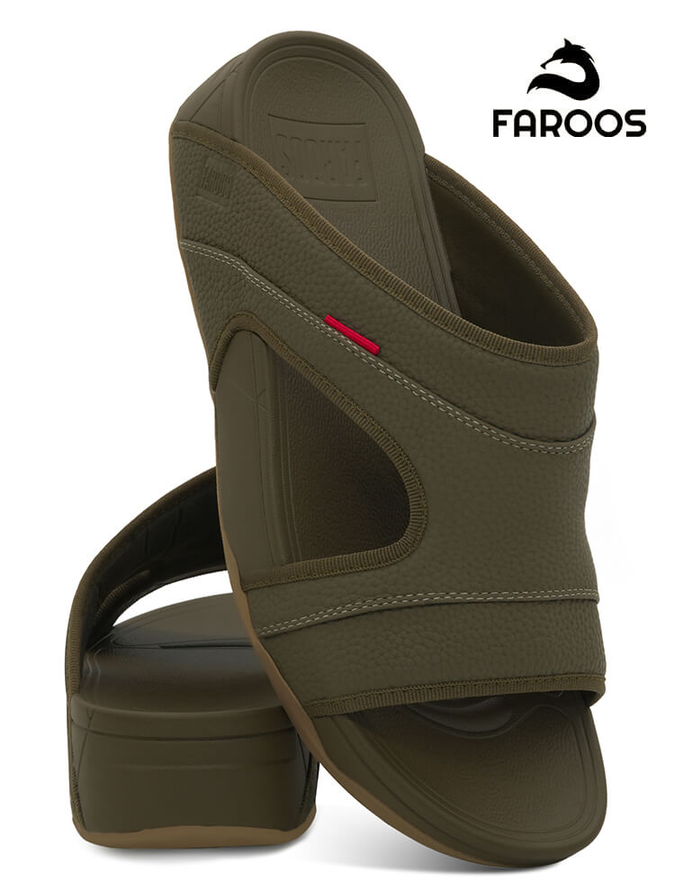 Faroos[F690]M172 Truffle Gents Arabic Sandal