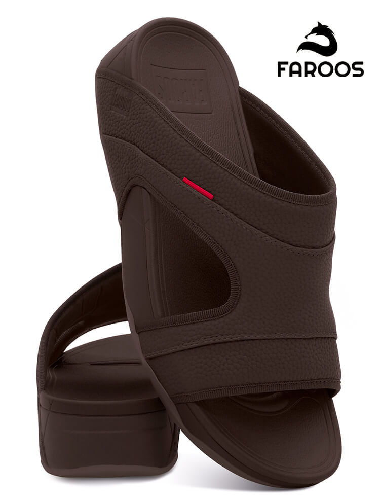 Faroos[F691]M172 Brown Gents Arabic Sandal