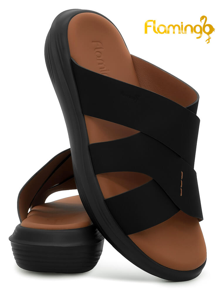 Flamingo Premium[FG167]318078 Black Gents Arabic Sandal