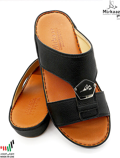 Mirkaaz-[M72]-2502-Black-Tan-Gents-Sandal-6