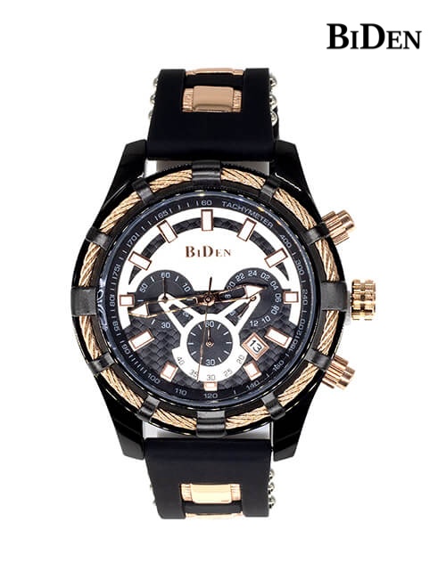 BIDEN-[BDN-Z05]-Black-Golden-Analog-Watch-321