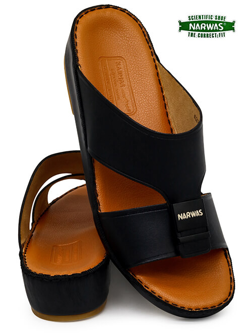 Narwas 4011 [NG13] Black Tan Gents Sandal